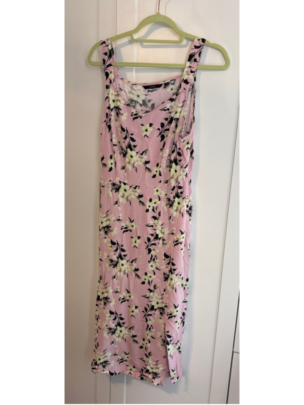 Women's Vero Moda Floral Midi Dress Size M Pink White